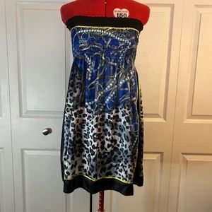 E-Klah Smocked Tube Top Mini Dress L